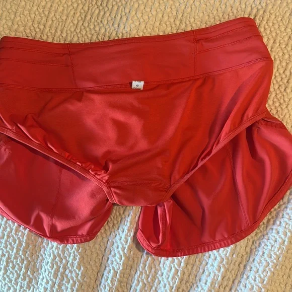 Lululemon speed up Shorts - Red Orange (6tall) - Picture 7 of 8